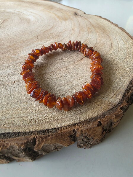 Splitterarmband Bernstein Cognac AA