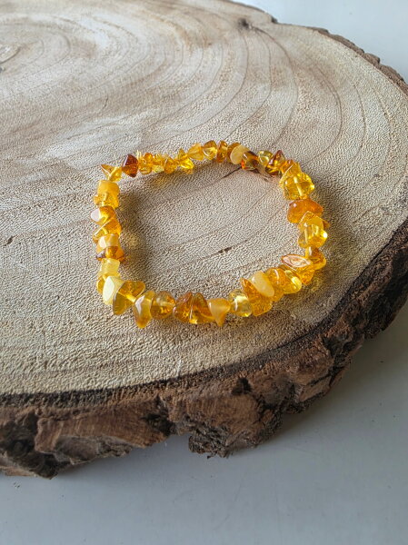 Splitterarmband Bernstein gelb A+