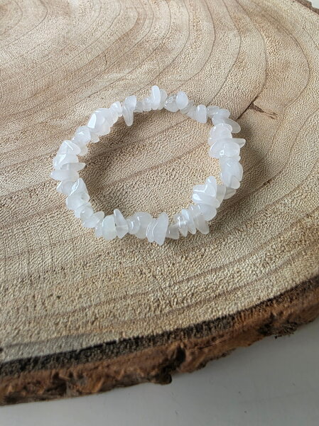 Splitterarmband Jade weiß A