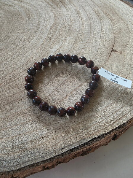 Kugelarmband 8mm Stierauge