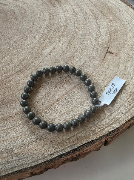 Kugelarmband 6mm Pyrite