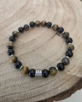 Kugelarmband mit silber Elementen & Edelsteine...